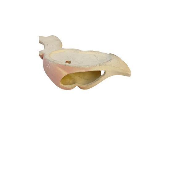 Vintage Chalkware Wall Pocket Bird Pink Small - Picture 3 of 3